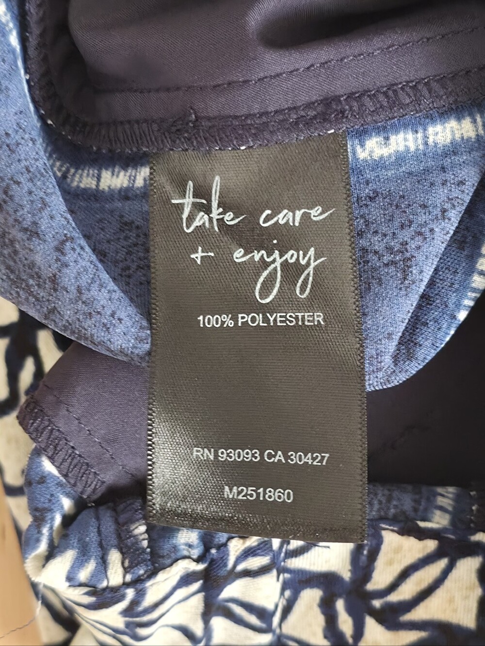 NIC+ZOE Etched Angle Blue Patterned Wide-Leg Pants Size 6 - Picture 9 of 13